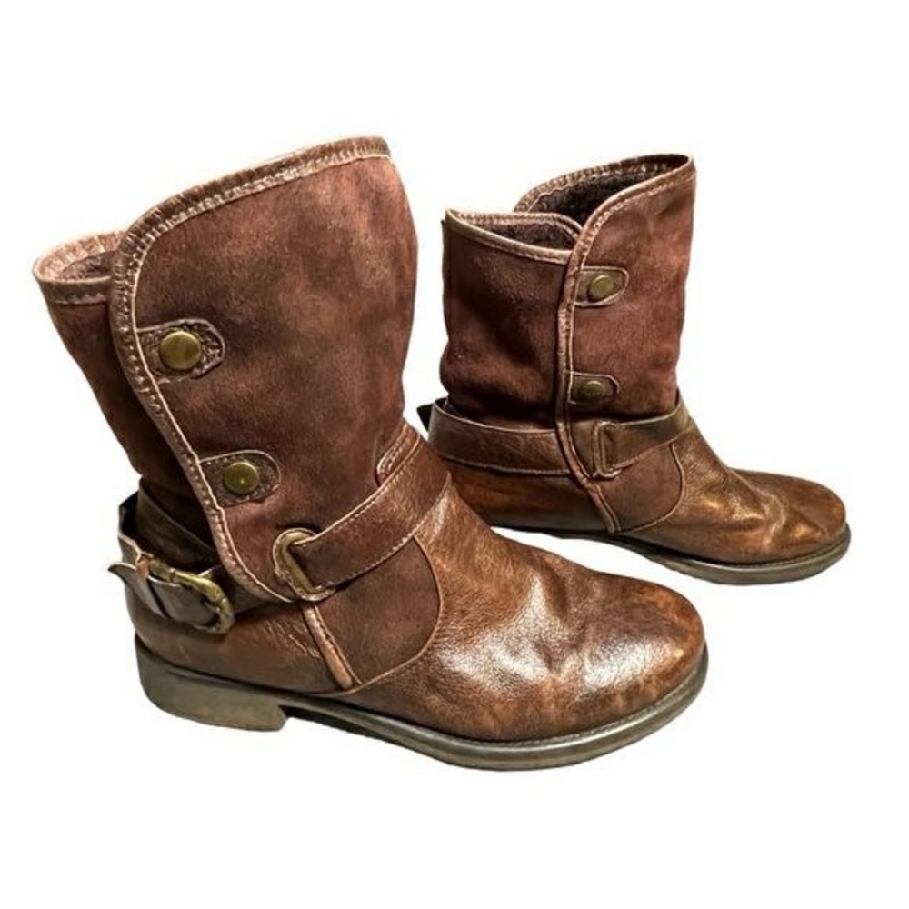 RONSPORTS Fur-lined Leather Boots: Stephanie style - brown soft leather
